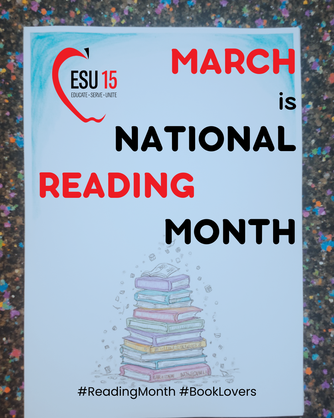 post promoting march as national reading month